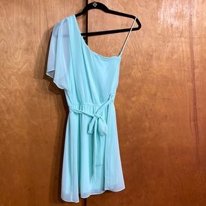Express Off the Shoulder Mint Green Dress Small